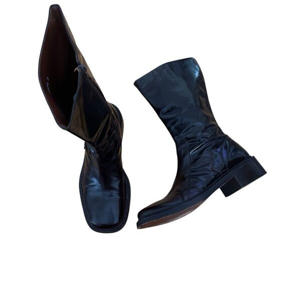 Cesare Paciotti Heroes Vintage Leather Square Toe Boots Size 8 Brown - Picture 8 of 11